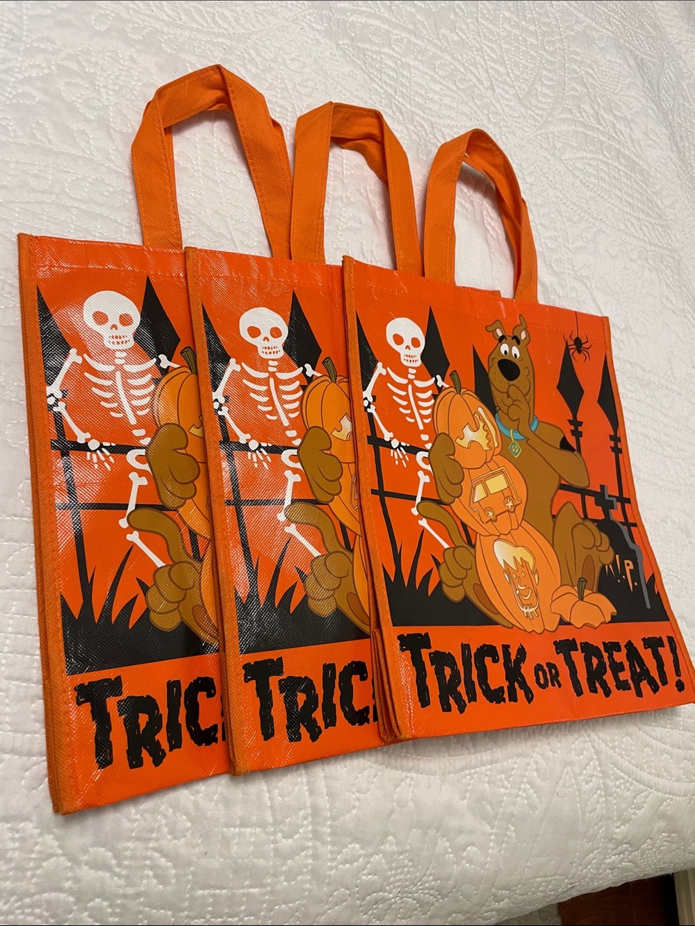 Set of 3 HALLMARK Scooby-Doo! Halloween Goodies Tote Bags Trick or Treat Bags
